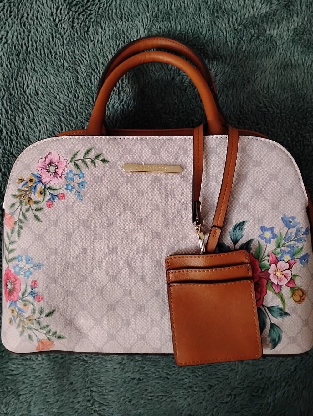 STEVE MADDEN Floral Accent Shoulder Bag Handbag Women's Purse